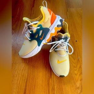 Men's NIKE React Presto ‘Seahorse’ Yellow Orange Sneakers Size 9